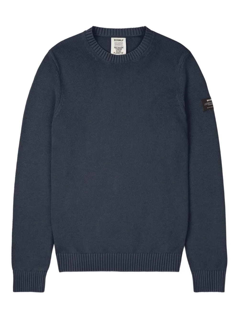 Ecoalf logo-patch crew-neck sweater | Blue | Image 1