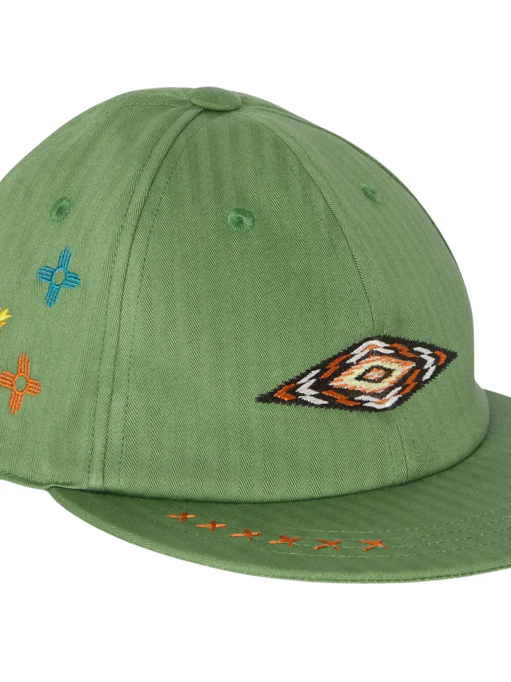 Champion herringbone-pattern embroidered baseball cap Groen