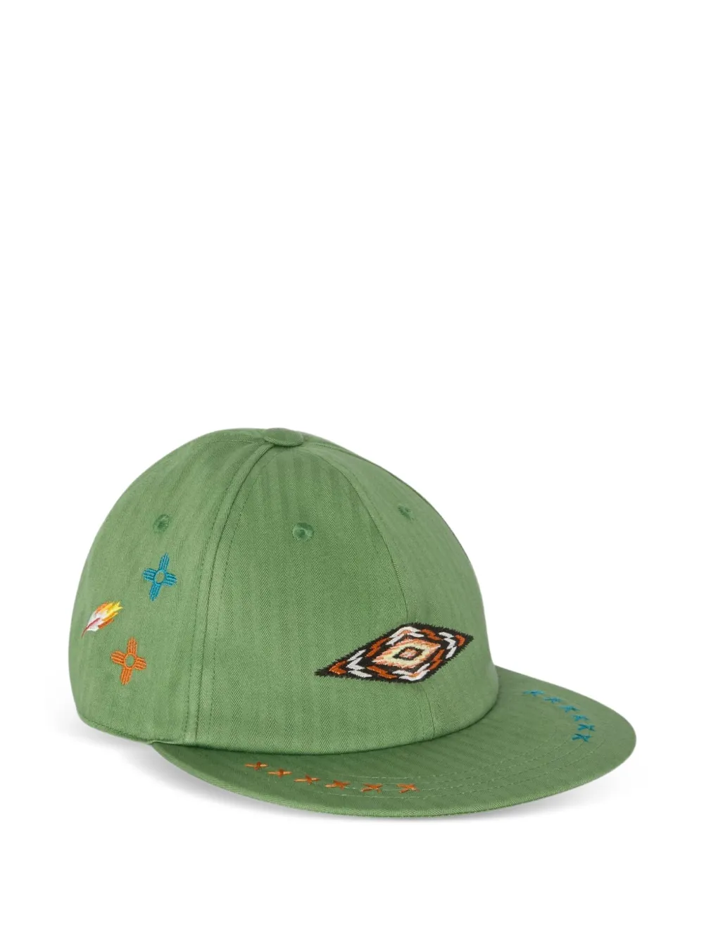 Champion herringbone-pattern embroidered baseball cap Groen
