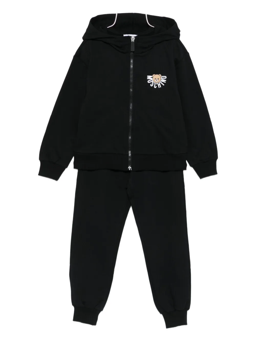 Moschino Kids teddy-print tracksuit set Zwart