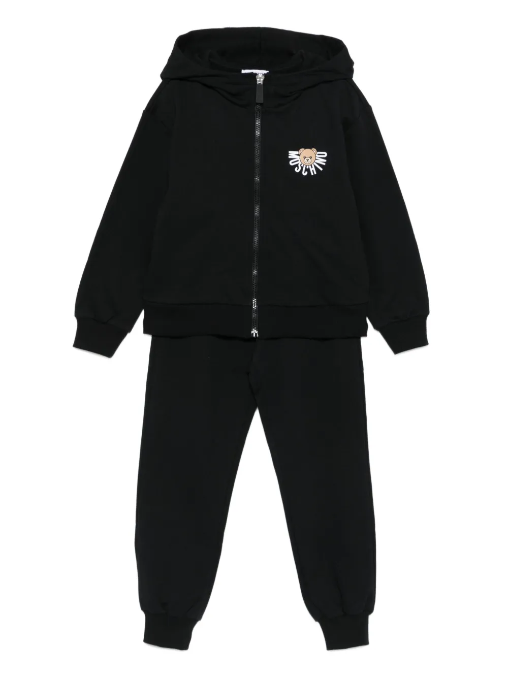 Moschino Kids teddy-print tracksuit set Zwart