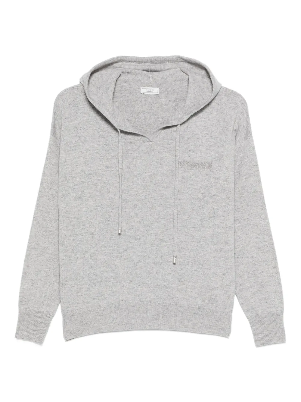 Peserico embellished-detail hoodie Grijs