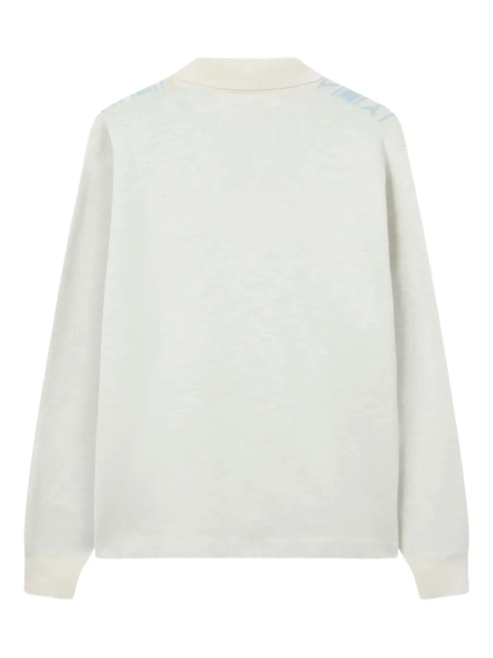 Champion polo-neck patterned cardigan Wit