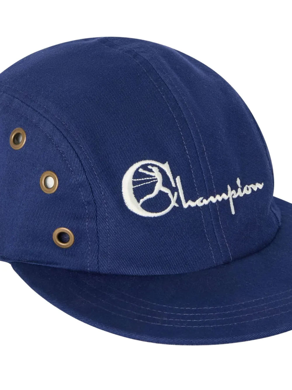 Champion embroidered eyeleted baseball cap Blauw