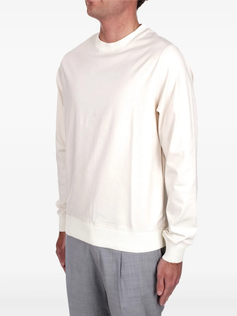 H953 Sweater met ronde hals - Wit