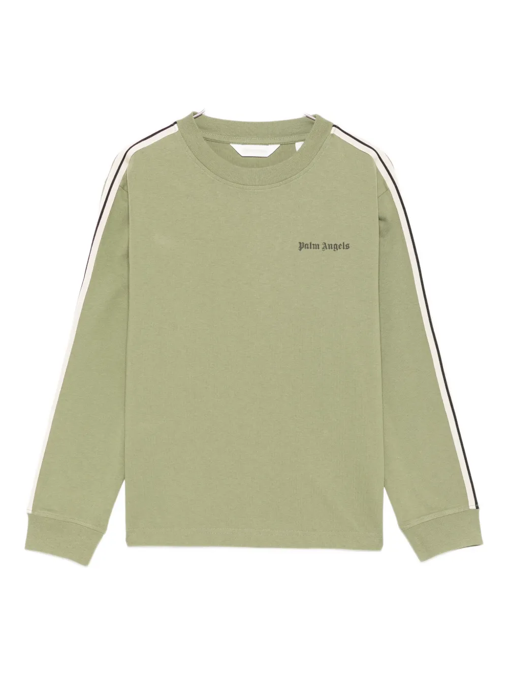Palm Angels Kids stripe-detail long-sleeve t-shirt Groen