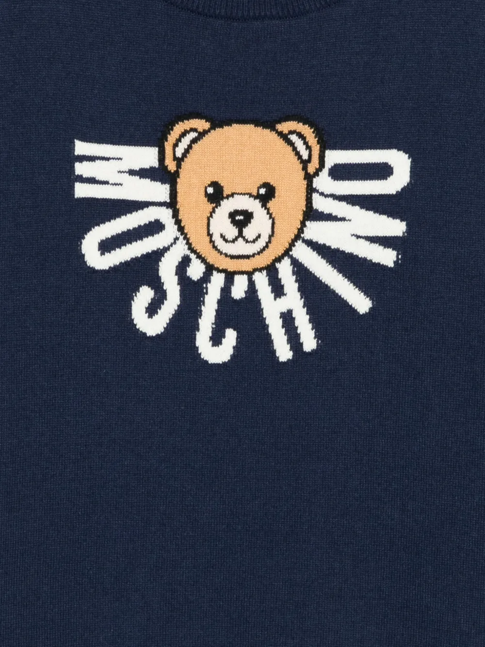 Moschino Kids teddy-logo sweater Blauw