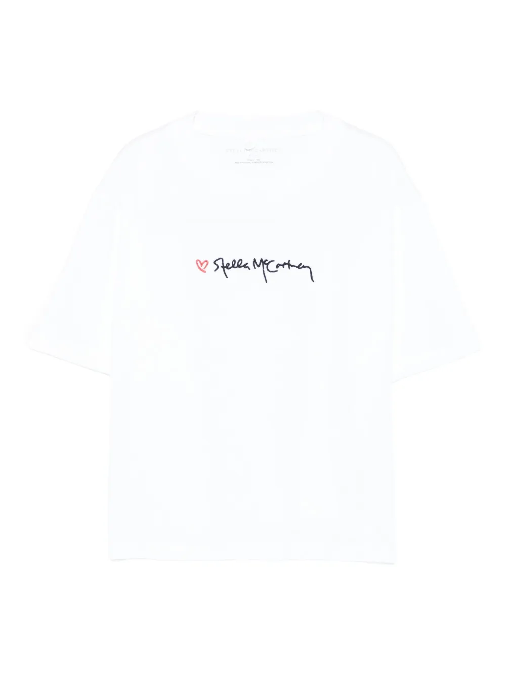Stella McCartney Kids logo-embroidered cotton t-shirt Wit