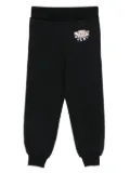 Moschino Kids teddy-logo cotton trousers - Black