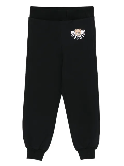 Moschino Kids teddy-logo cotton trousers