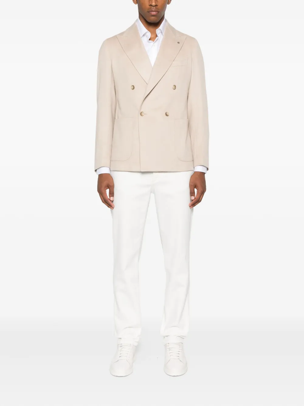 Tagliatore Blazer met dubbele rij knopen Beige