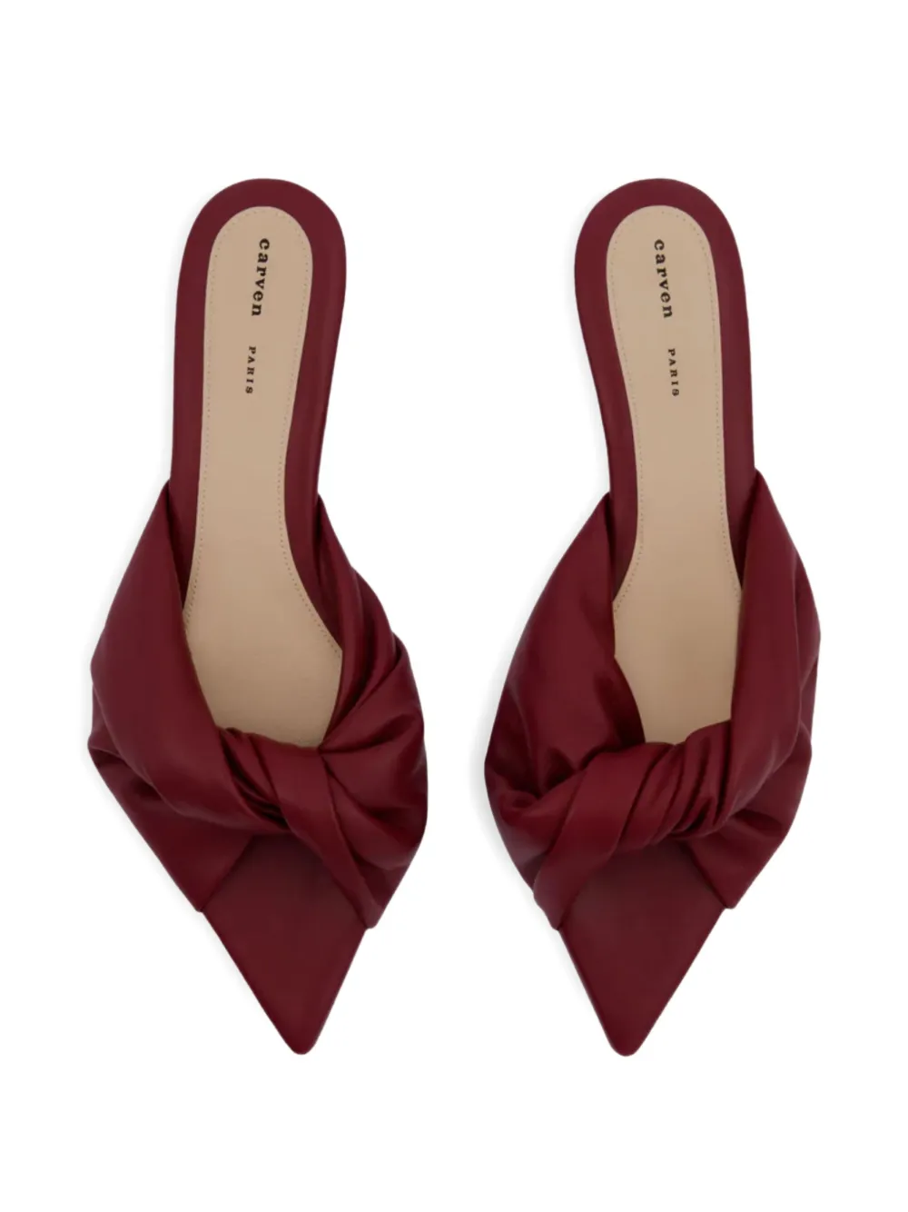 Carven 50 mm Coupole sandalen met gedraaide bovenkant Rood