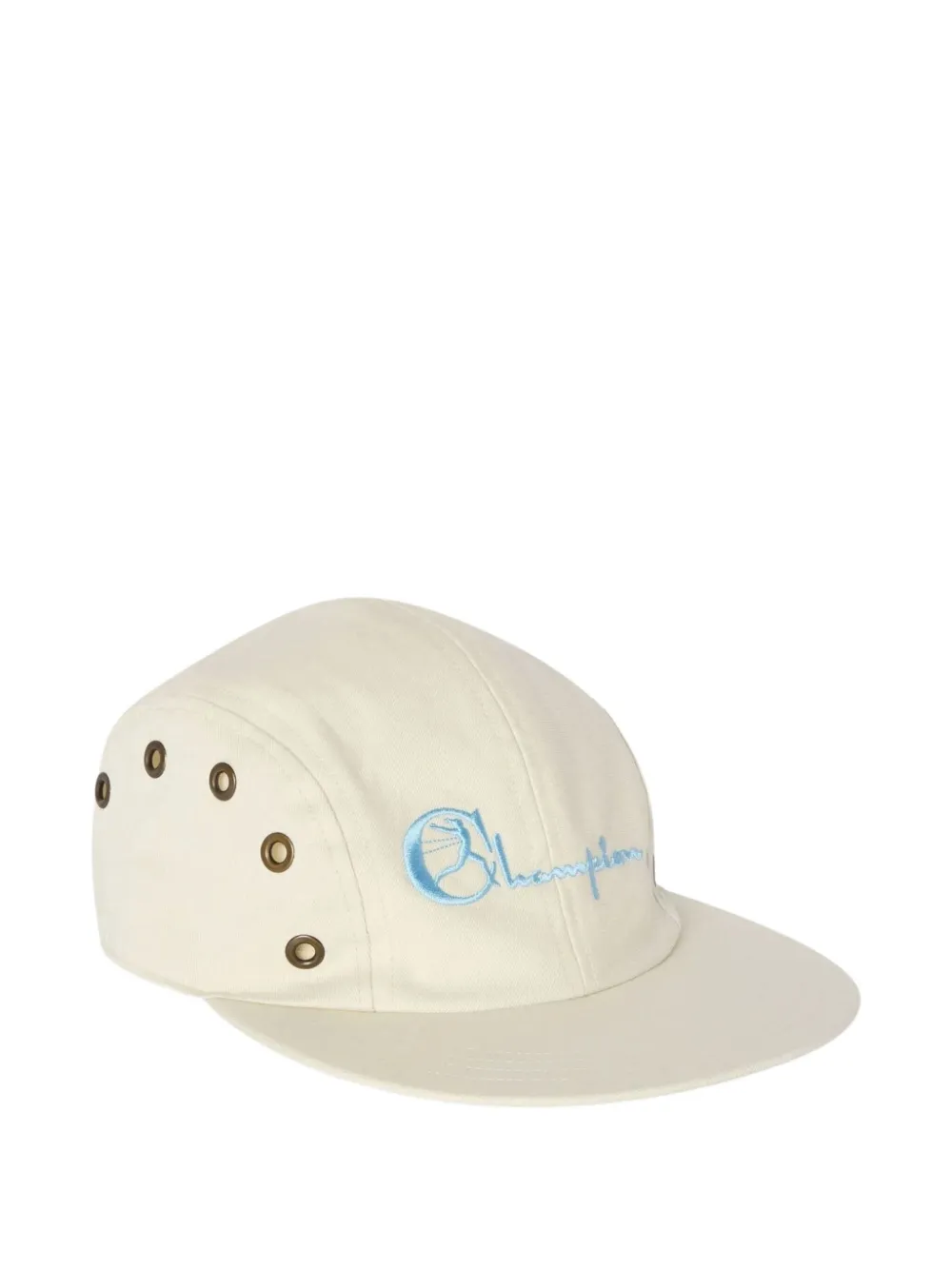 Champion embroidered eyeleted baseball cap Wit