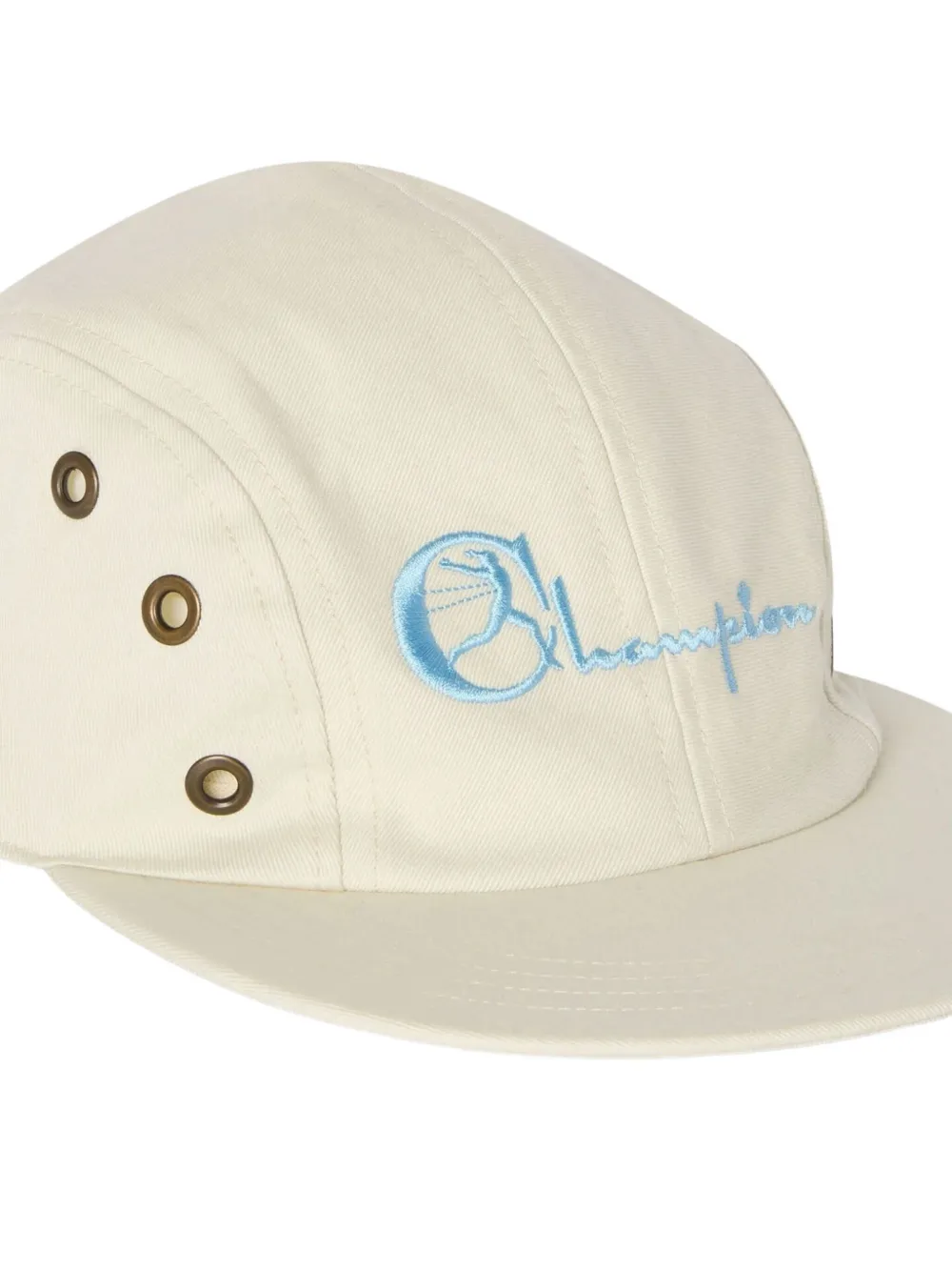 Champion embroidered eyeleted baseball cap Wit