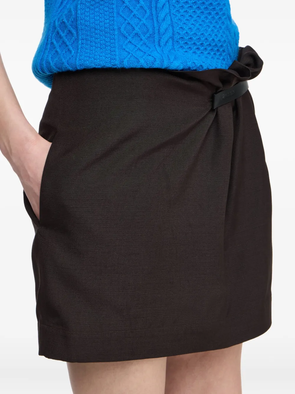 JW Anderson Gesmockte mini-rok Bruin