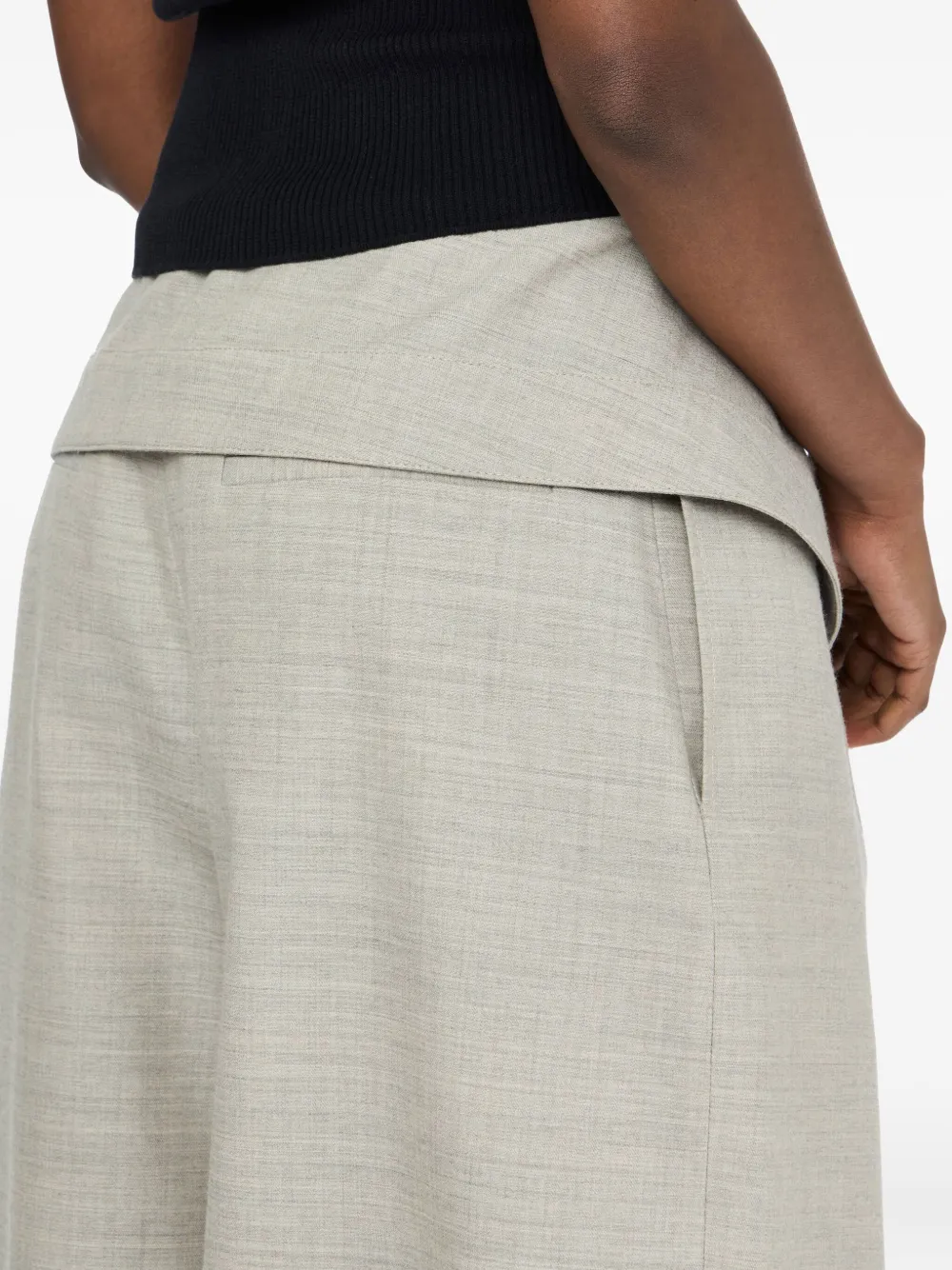 JW Anderson Geplooide broek met gewikkeld effect Grijs