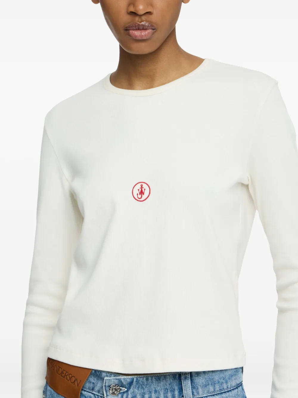 JW Anderson T-shirt met geborduurd logo Wit