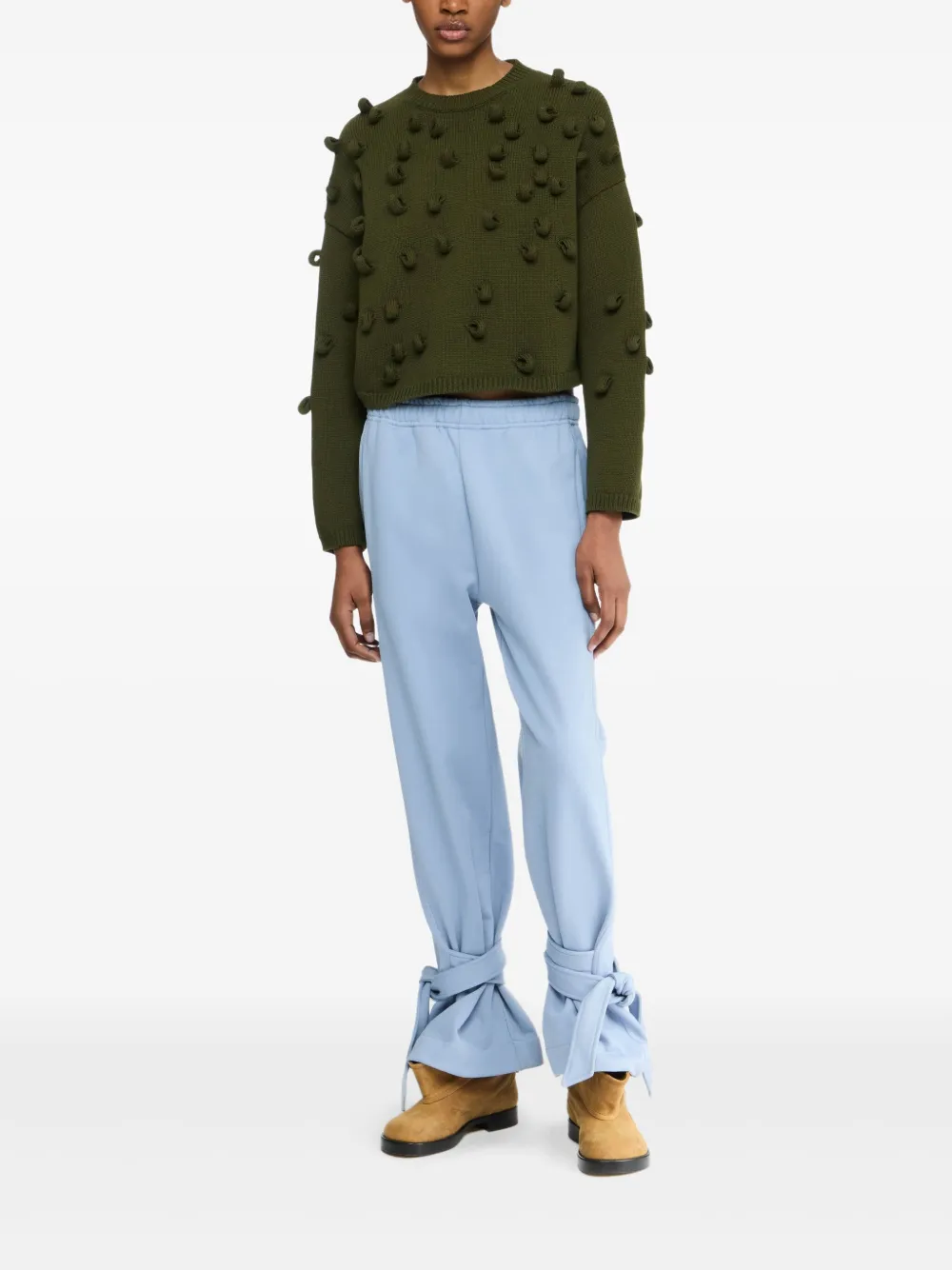 JW Anderson textured jumper Groen