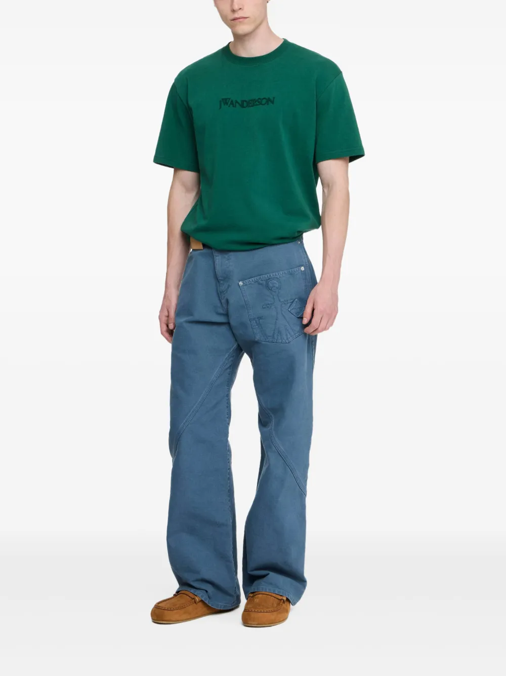 JW Anderson Twisted Workwear anchor-patch trousers | Regular-Fit & Straight Leg Pants | Image 2