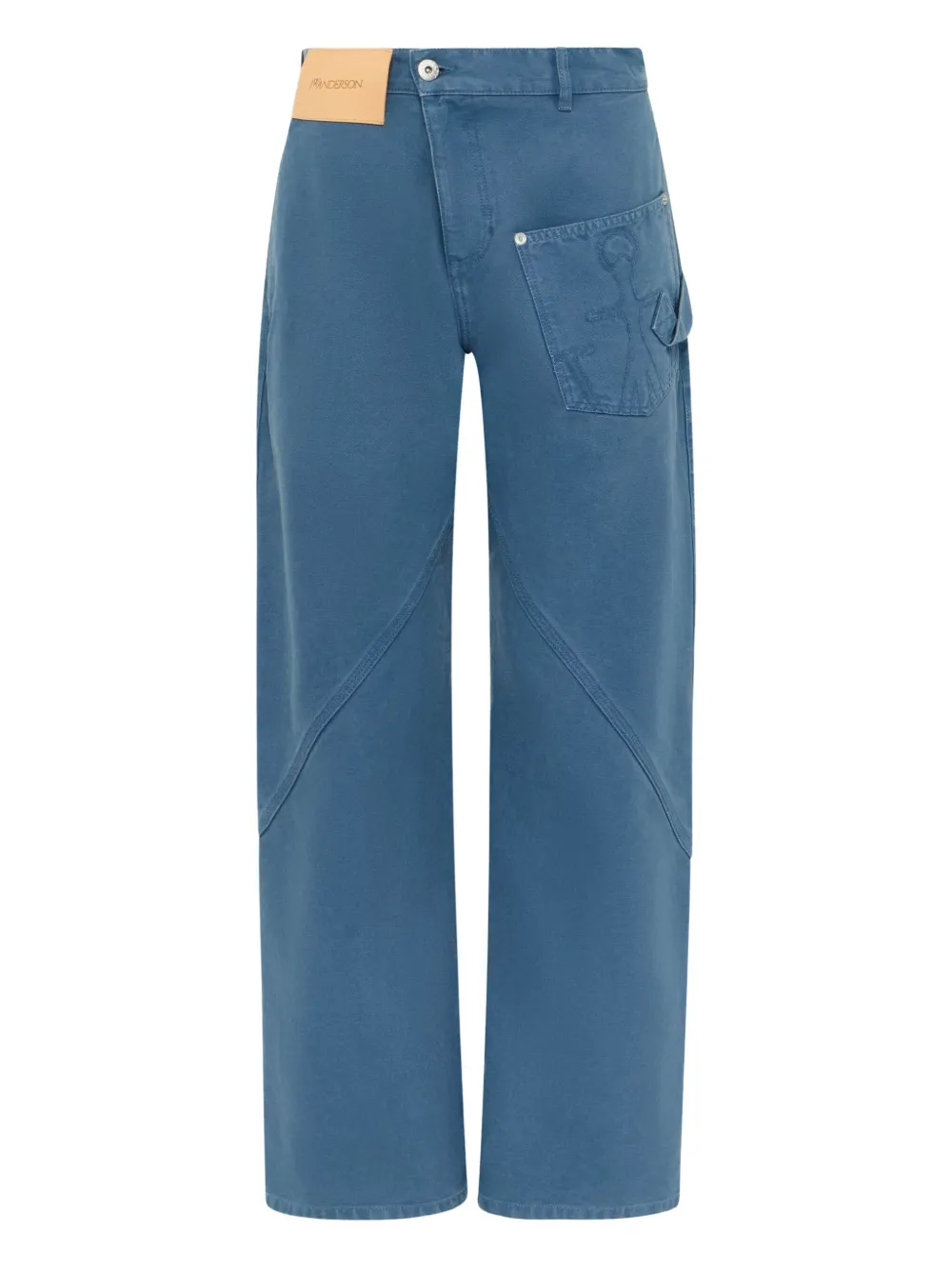 JW Anderson Twisted Workwear broek met ankerpatch Blauw