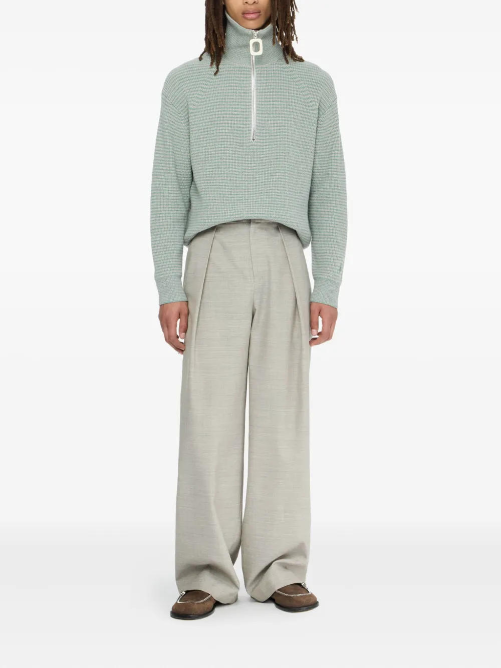 JW Anderson pleated zip-pocket trousers | Wide Leg Pants | Image 2