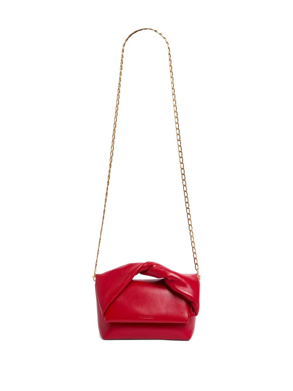 JW Anderson Leren shopper met gedraaid handvat Rood