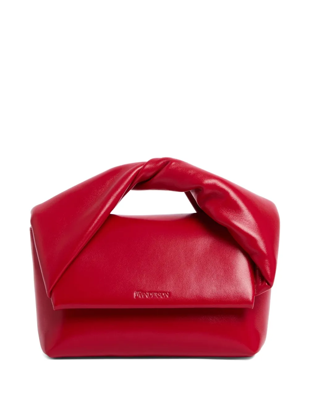 JW Anderson Leren shopper met gedraaid handvat Rood
