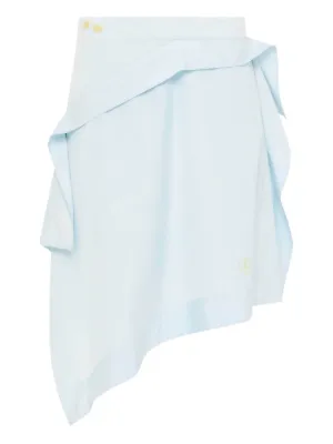ワンピース JW ANDERSON Women Mid Skirts DR0459PG1090 001 WHITE JW Anderson Asymmetric Draped Skirt | White | FARFETCH
