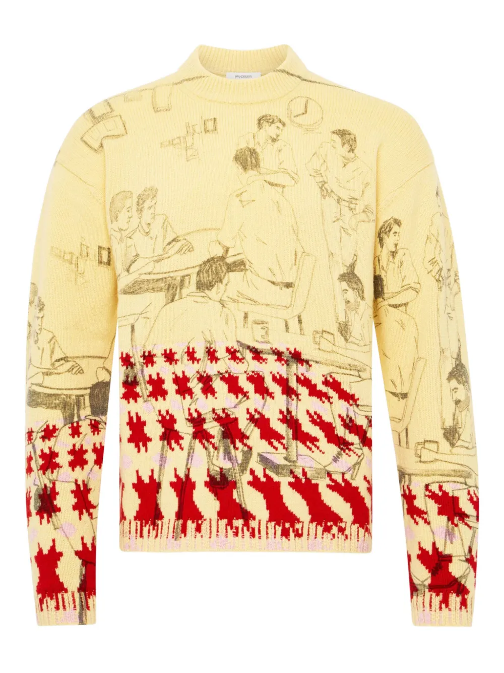 JW Anderson patterned-intarsia jumper | Yellow | Image 1