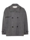 JW Anderson hooded double-breasted coat - Grey