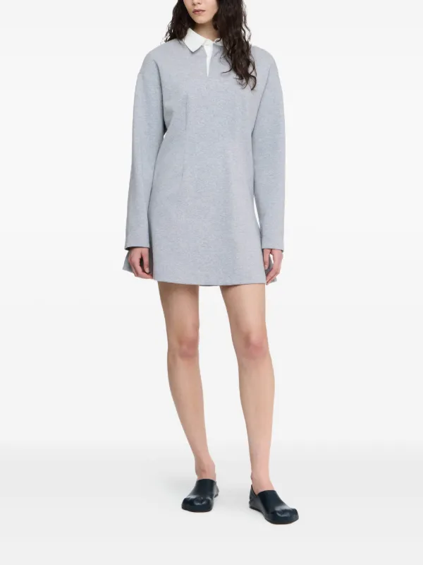 grey polo dress JW Anderson long-sleeve Polo Dress | Grey