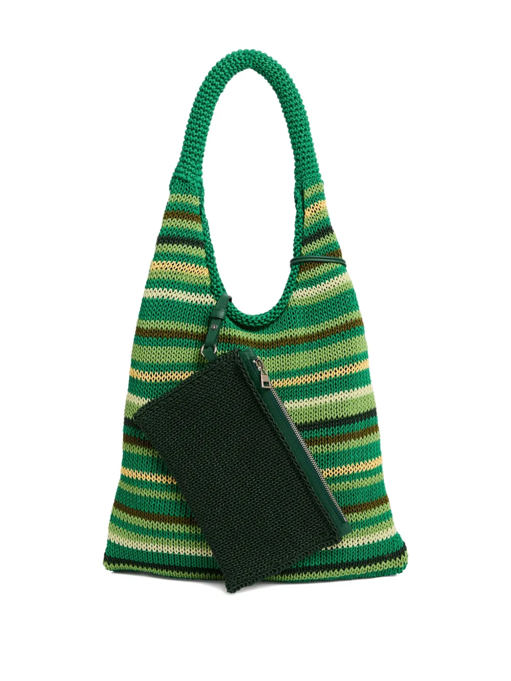 JW Anderson randig stickad axelväska | Herr | Image 2