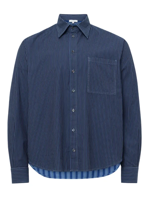 jw anderson ストライプシャツ ジェイダブリューアンダーソン JW Anderson ストライプ シャツ | ブルー | FARFETCH JP