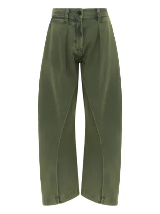JW Anderson ツイストシーム パンツ | グリーン | FARFETCH JP