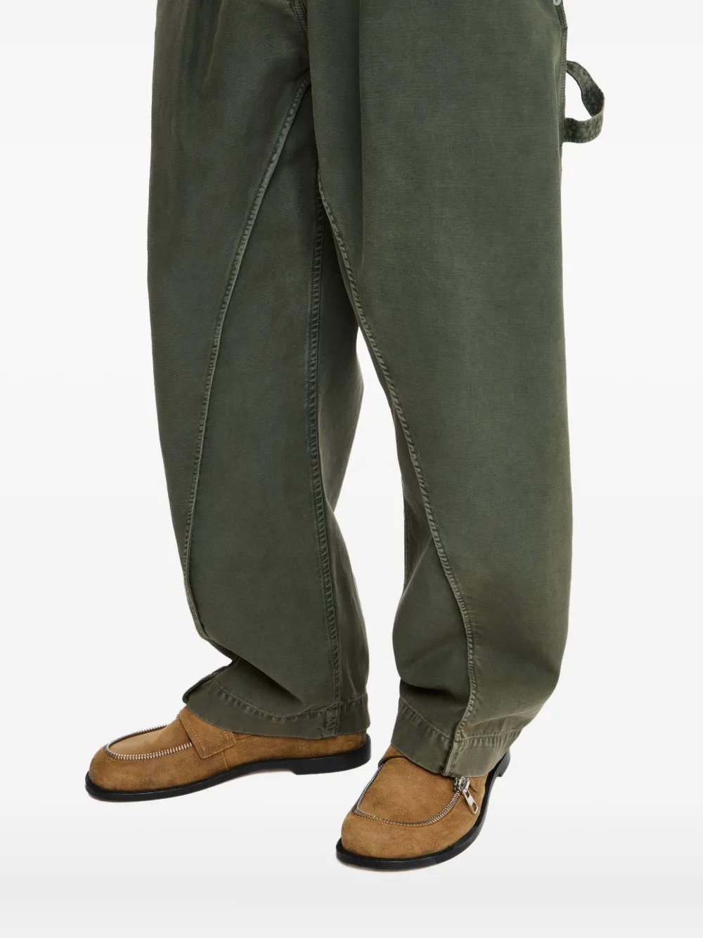 JW Anderson Broek met gedraaide zoom Groen
