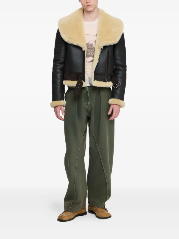 JW Anderson ツイストシーム パンツ | グリーン | FARFETCH JP