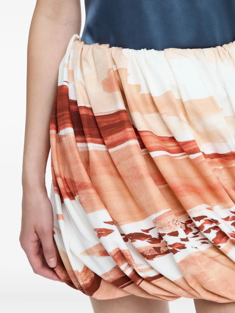 JW Anderson Ballonrok met abstracte print Wit