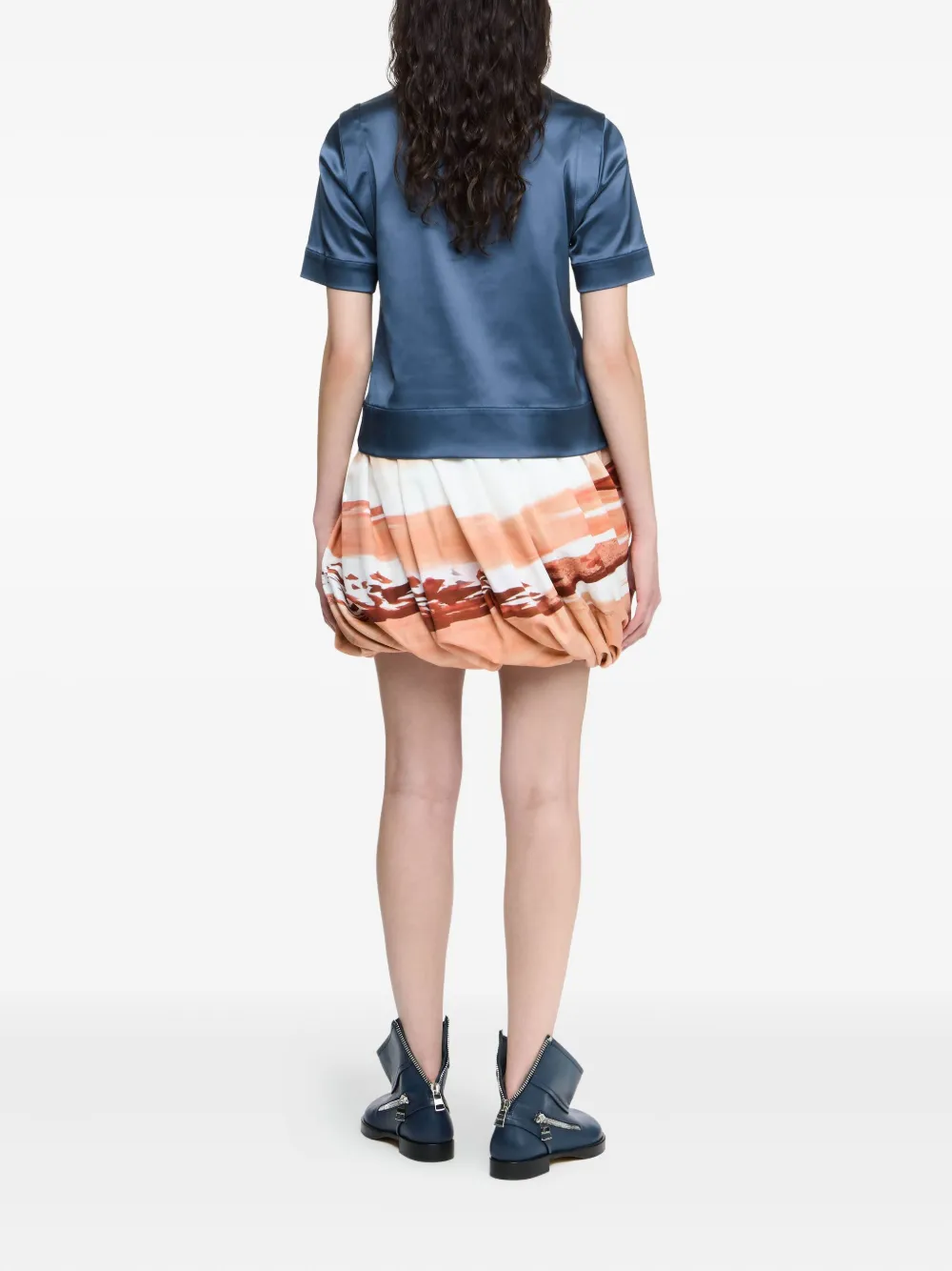 JW Anderson Ballonrok met abstracte print - Wit
