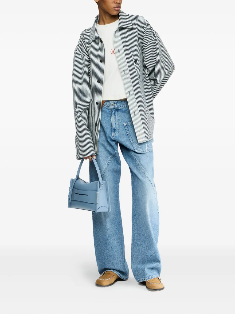 JW Anderson Gestreept blouse - Wit