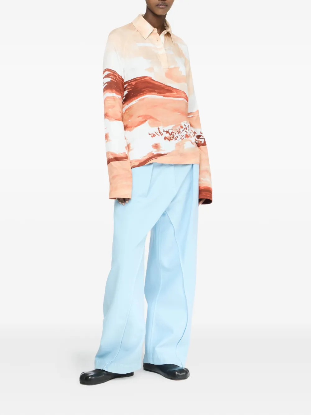 JW Anderson Sweater met paisley-print - Wit