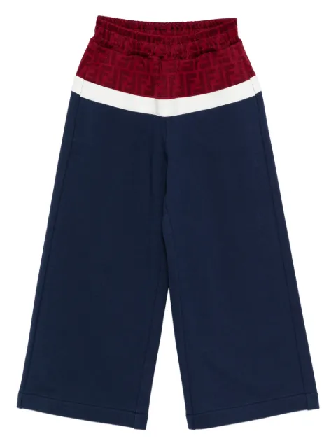Fendi Kids FF-logo panel trousers