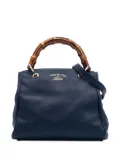 Gucci Pre-Owned 2016-2024 Small Calfskin Bamboo Shopper satchel - Blue
