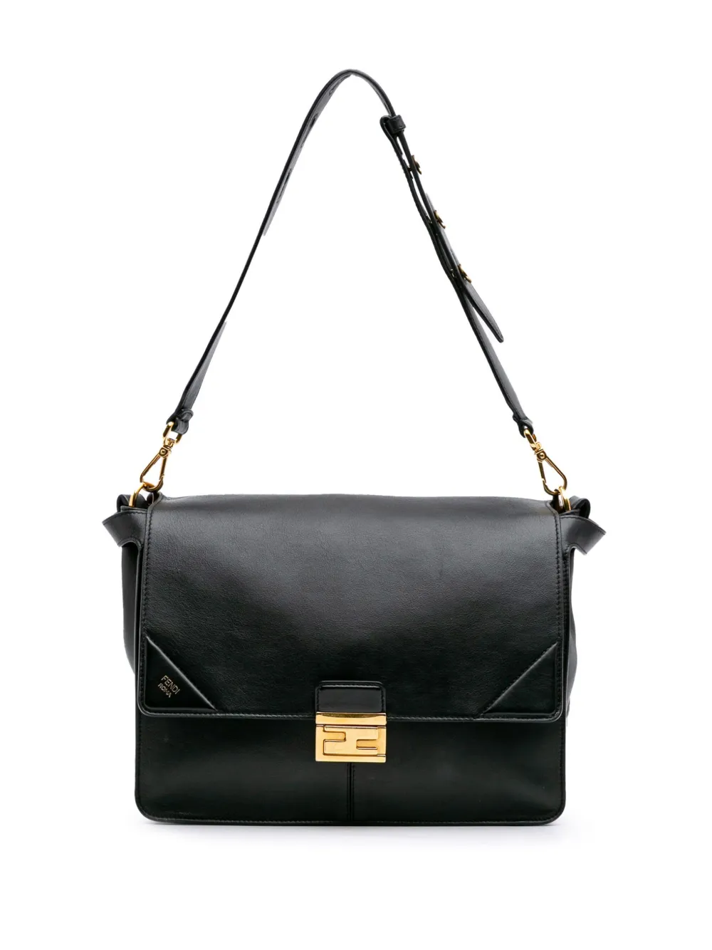 Fendi Pre-Owned 2010-2025 Medium Leather Kan U shoulder bag | Black | Image 1