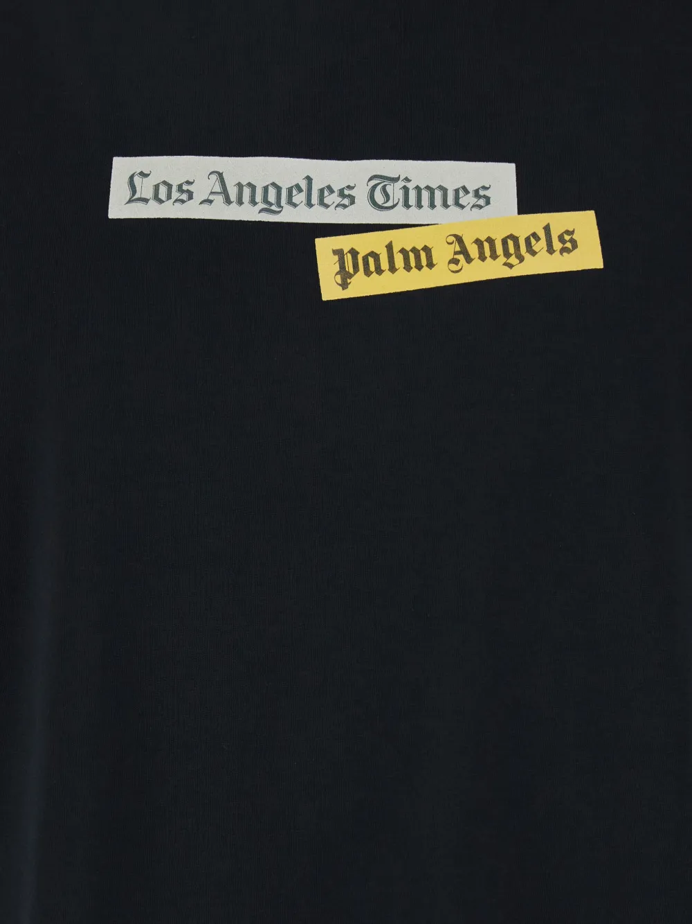 Palm Angels T-shirt met ronde hals en logoprint Zwart