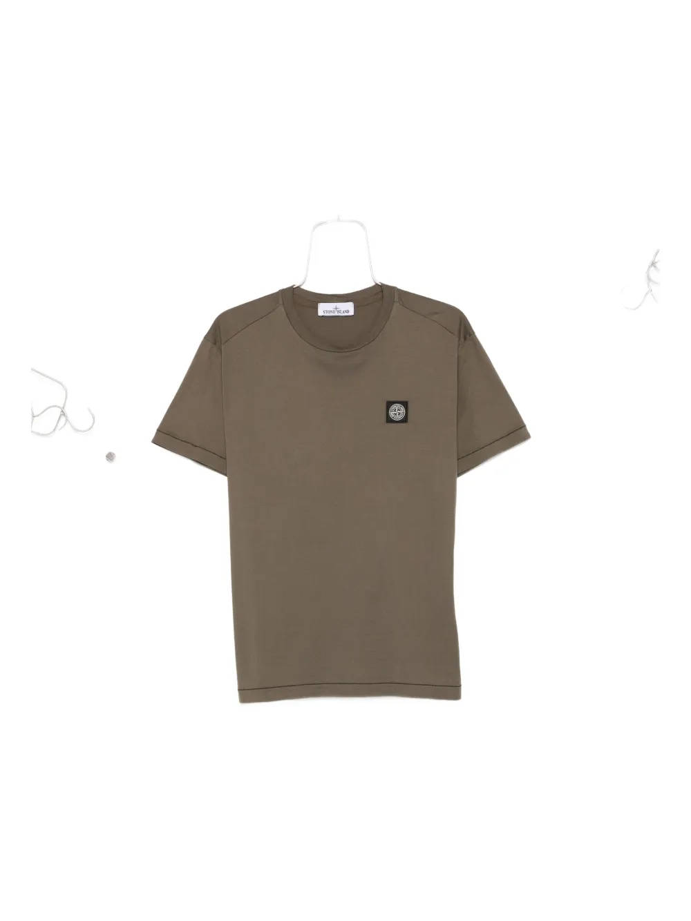 Stone Island logo-patch cotton t-shirt Groen