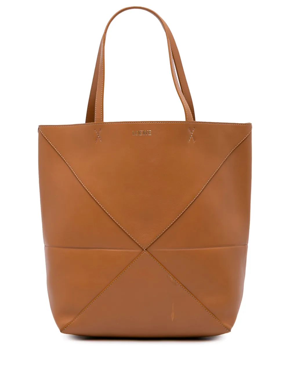 Loewe Pre-Owned 2023 Medium Shiny Calfskin Puzzle Fold tote bag | Brown | Image 1