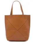 Loewe Pre-Owned 2023 Medium Shiny Calfskin Puzzle Fold tote bag - Brown