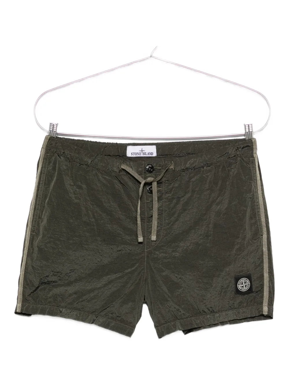 Stone Island Zwembroek met logopatch Groen