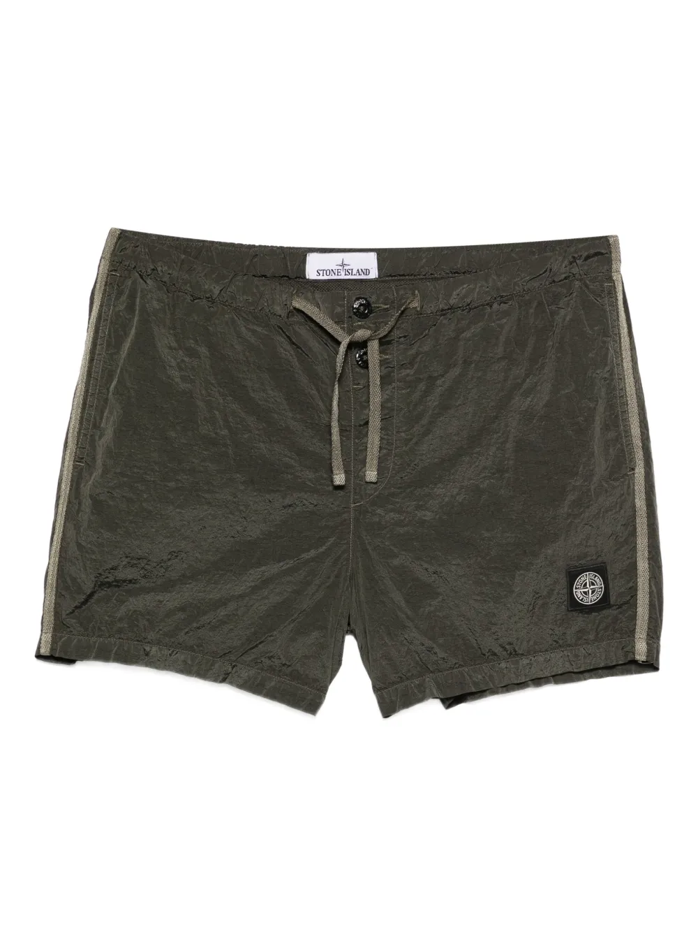Stone Island Zwembroek met logopatch Groen