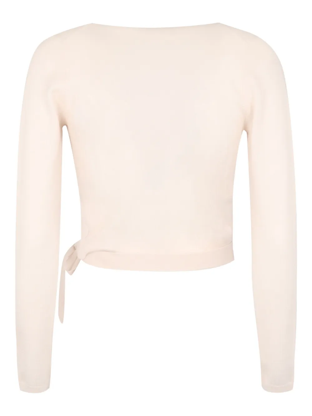ZIMMERMANN ribbed knit wrap top Beige